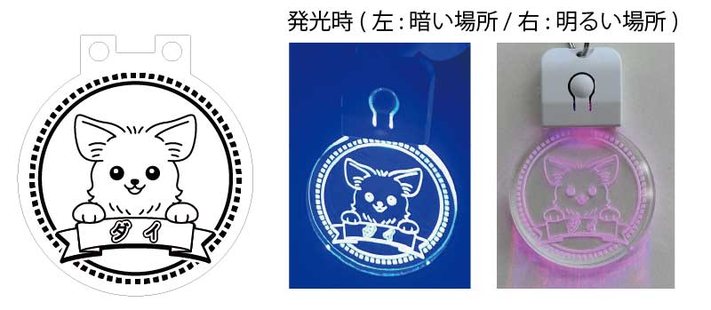 LEDチャームキーホルダー